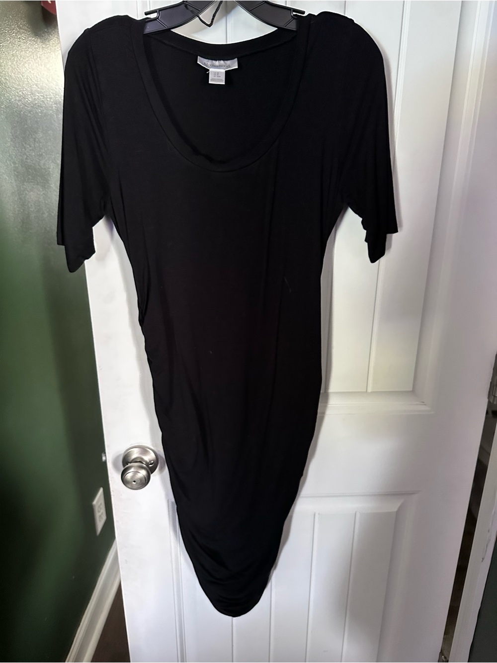 Motherhood Maternity Black Short Sleeve Scoop Neck Mini Dress